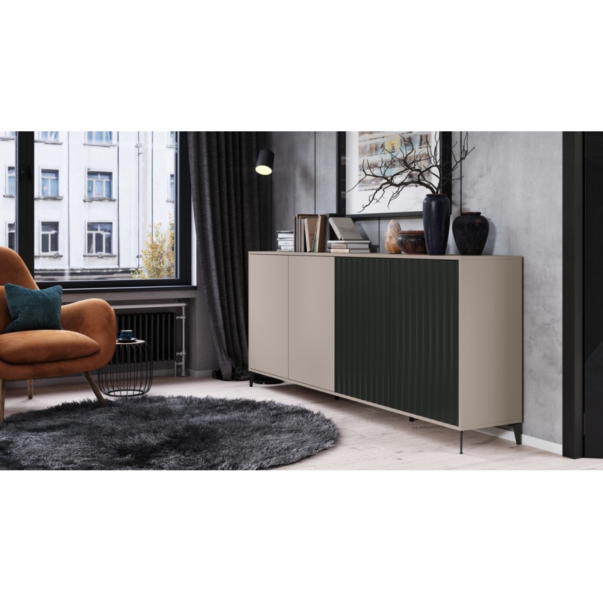 Komoda RONJA taupe/crna