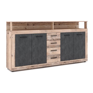 Komoda RUNA svetlo braon/antracit