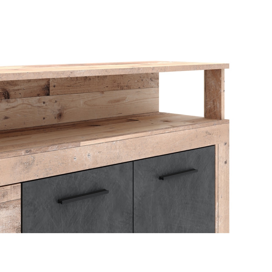 Komoda RUNA svetlo braon/antracit