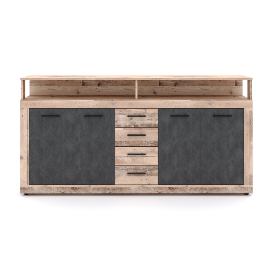 Komoda RUNA svetlo braon/antracit