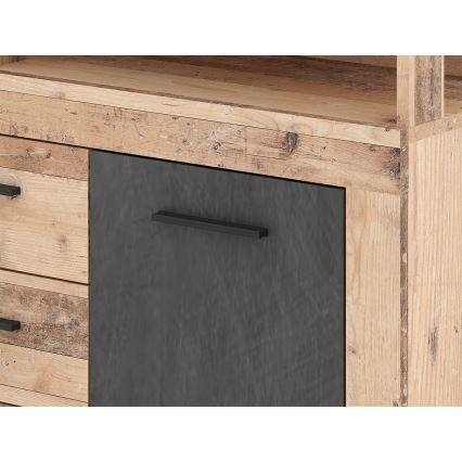 Komoda RUNA svetlo braon/antracit