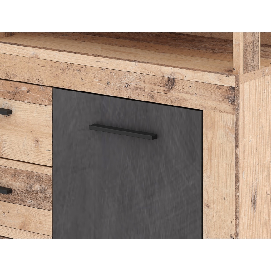 Komoda RUNA svetlo braon/antracit