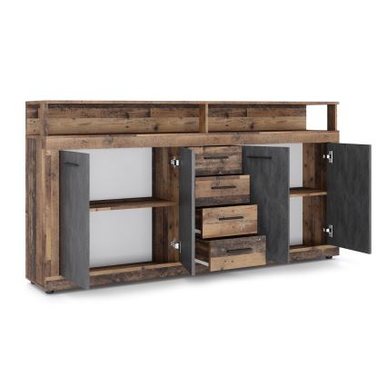 Komoda RUNA tamno braon/antracit