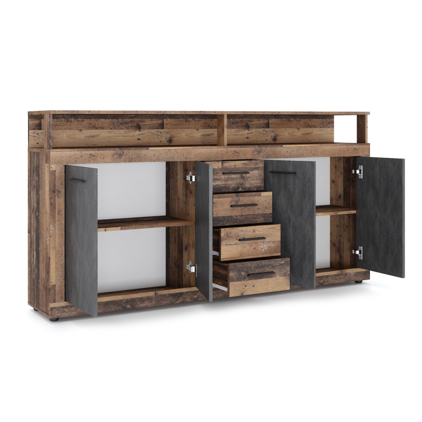 Komoda RUNA tamno braon/antracit