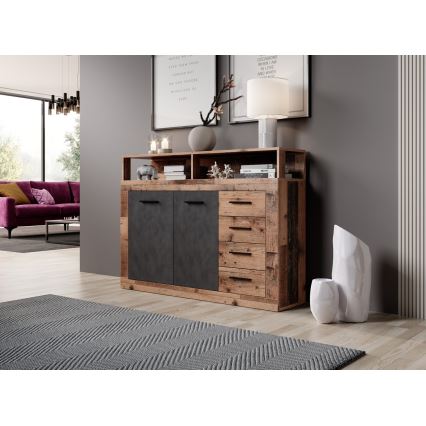 Komoda RUNA tamno braon/antracit