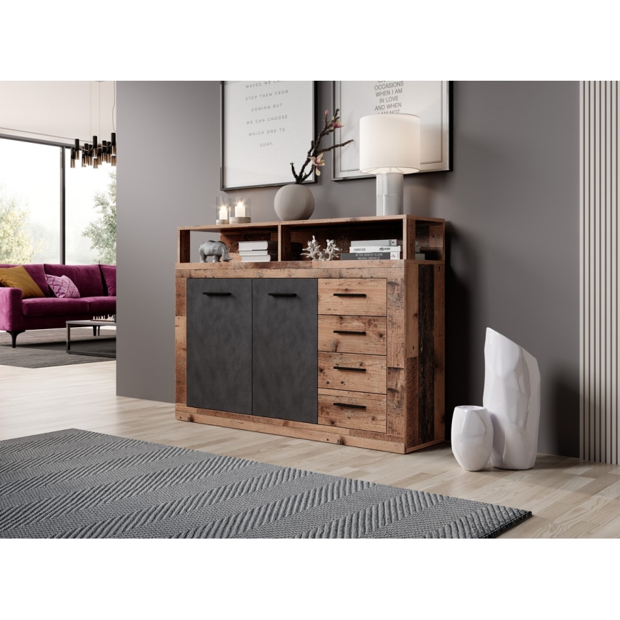 Komoda RUNA tamno braon/antracit