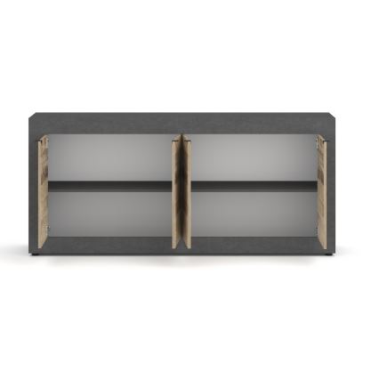 Komoda RUNEA svetlo braon/antracit