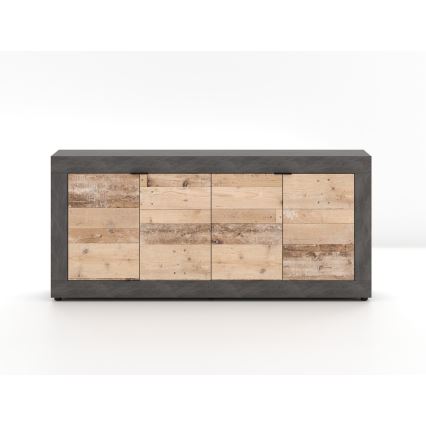 Komoda RUNEA svetlo braon/antracit