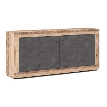 Komoda RUNEA svetlo braon/antracit