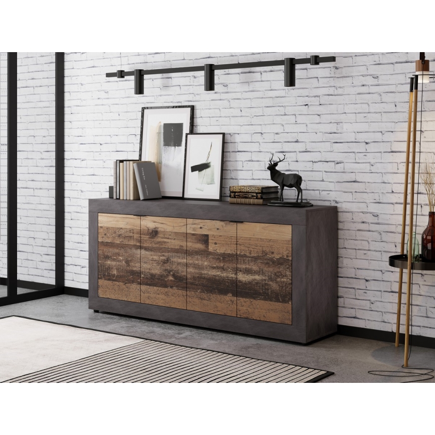 Komoda RUNEA tamno braon/antracit