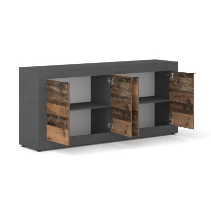 Komoda RUNEA tamno braon/antracit