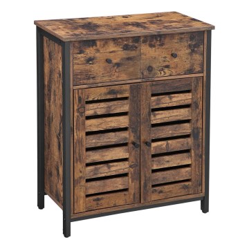 Komoda sa fiokama FIRA braon/crna