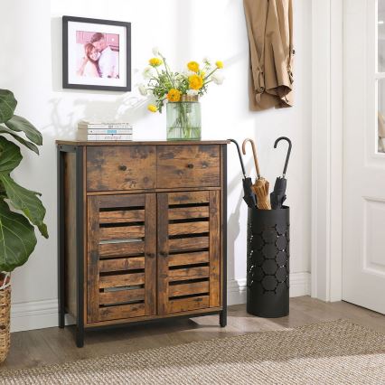 Komoda sa fiokama FIRA braon/crna