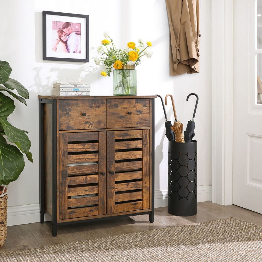 Komoda sa fiokama FIRA braon/crna