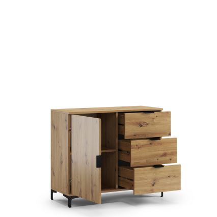 Komoda sa fiokama LORA, hrast artisan