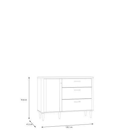 Komoda sa fiokama VIRO braon/bež