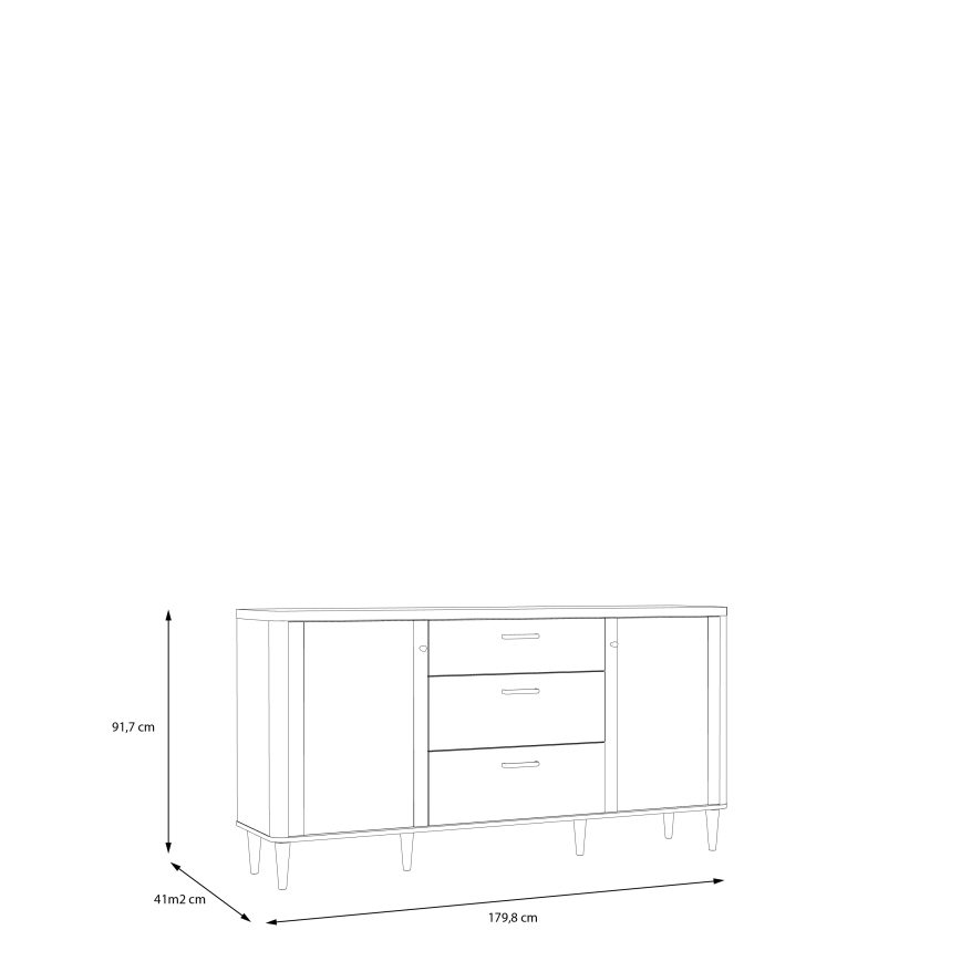 Komoda sa fiokama VIRO braon/bež