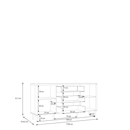 Komoda sa fiokama VIRO braon/bež