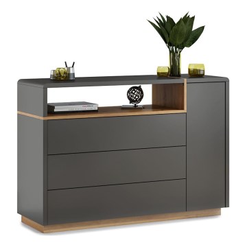 Komoda sa fiokom FRED antracit/hrast artisan