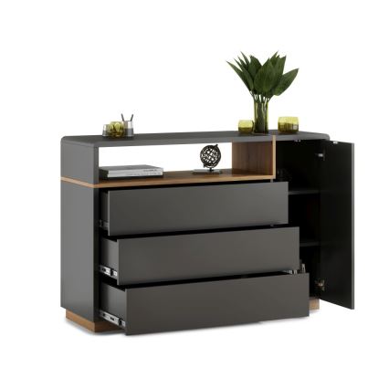 Komoda sa fiokom FRED antracit/hrast artisan