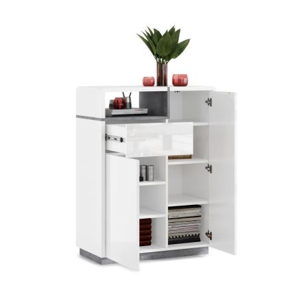 Komoda sa fiokom FRED bela/siva