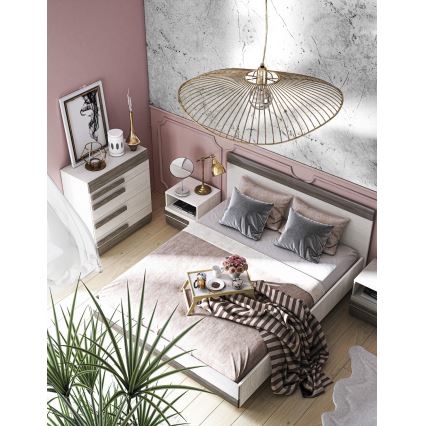 Komoda SARPA 96x86 cm bela/braon