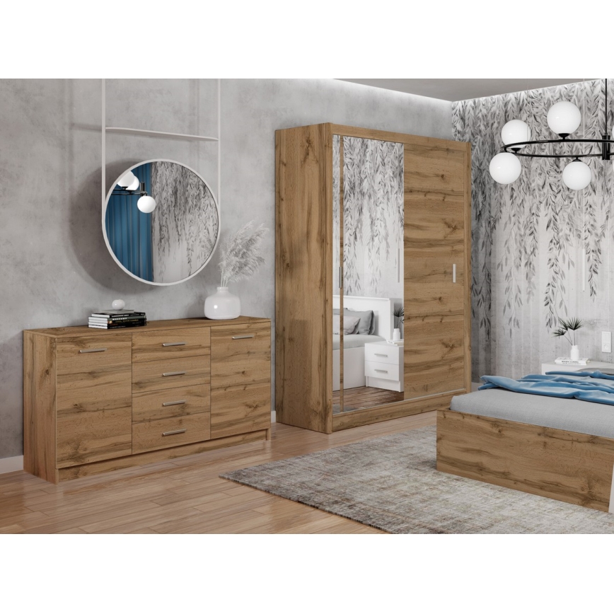 Komoda TAYLER, hrast Wotan