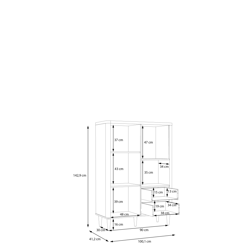 Komoda VIRO braon/bež