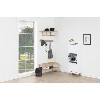 Komoda za cipele CARLY, bela, sa 3 fioke