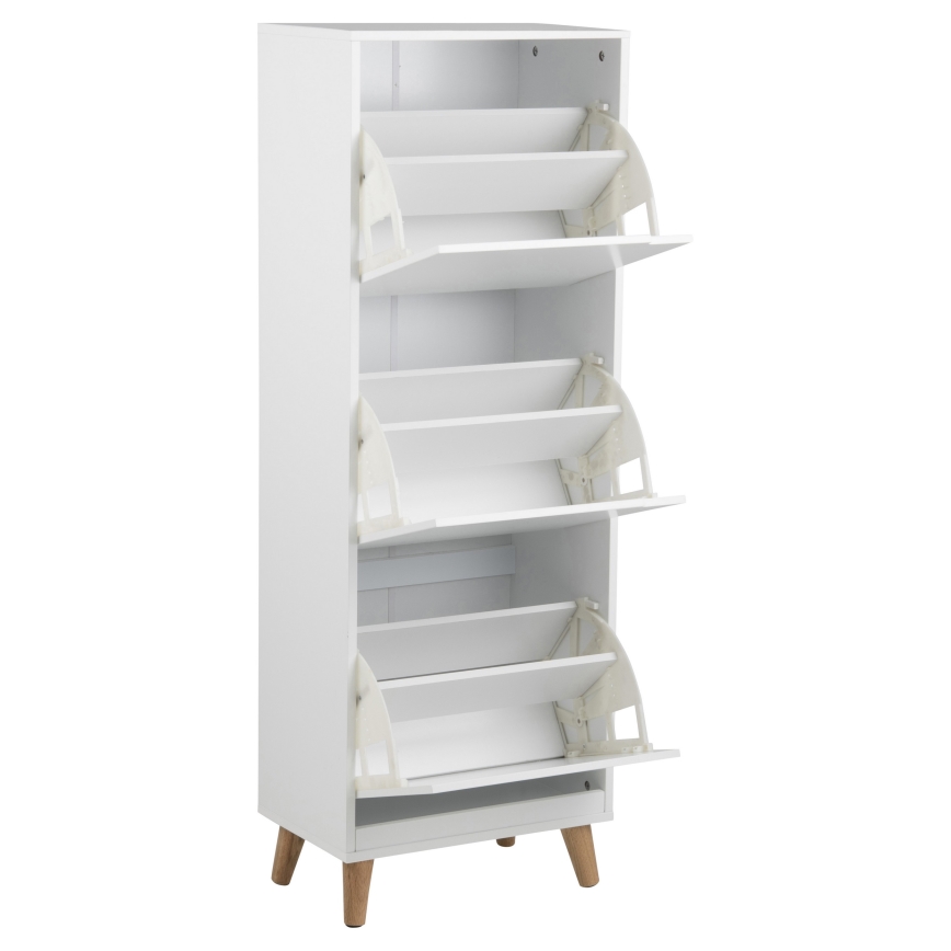 Komoda za cipele CARLY, bela, sa 3 fioke