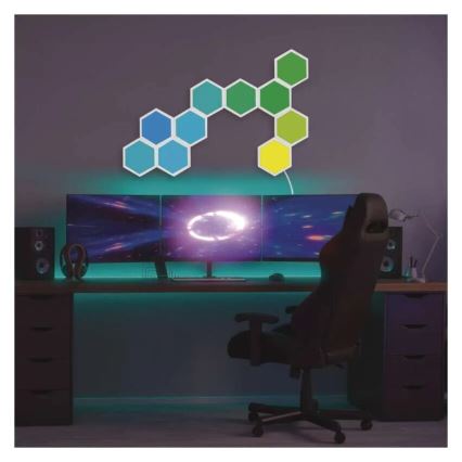 Komplet 10x RGBIC prigušiva LED panel/1,9W/230V Wi-Fi Tuya