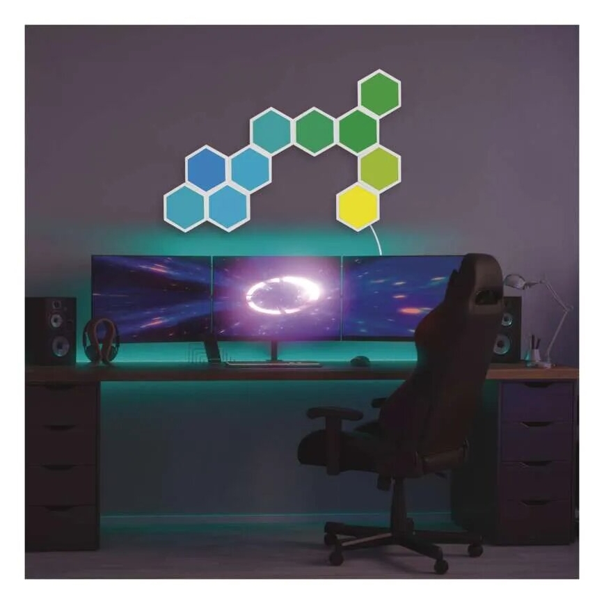 Komplet 10x RGBIC prigušiva LED panel/1,9W/230V Wi-Fi Tuya