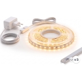 KOMPLET 1x LED traka MYLIVING LIGHTSTRIP LED/22W/230V 5 m + 5x ugradni profil 1 m srebrna/bela
