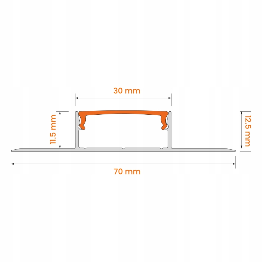 Komplet 1x LED traka sa senzorom pokreta FLEX LED/3,6W/4xAA 2 m + 2x ugradni profil 1 m srebrna/bela