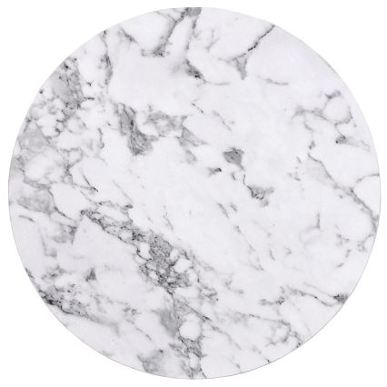 Komplet 2 kom konferencijskih stočića PAOLA, prečnik 38/60 cm, siva/mramorni dekor