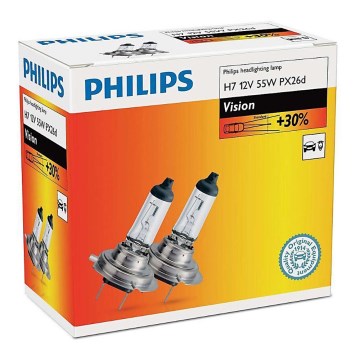 Komplet 2x automobilska sijalica Philips VISION 12972PRC2 H7 PX26d/55W/12V 3200K
