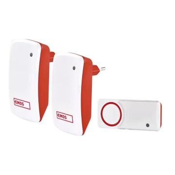 Komplet 2x bežična zvona za utičnicu 230V IP44