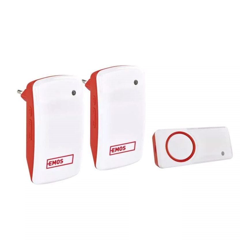 KOMPLET 2x bežični zvončić za utičnicu 230V IP44