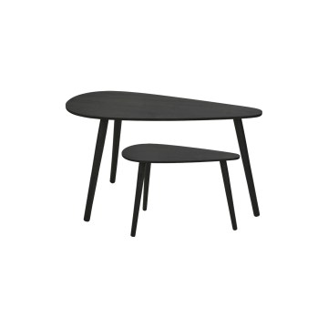 Komplet 2x konferencijskih stočića SOLE 60/80x30/40 cm crni