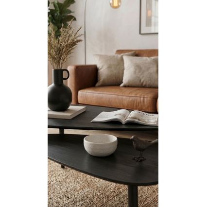 Komplet 2x konferencijskih stočića SOLE 60/80x30/40 cm crni