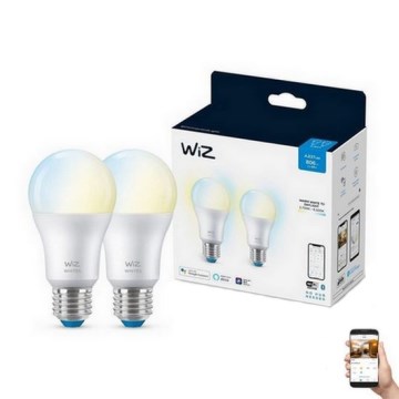 Komplet 2x LED prigušiva sijalica A60 E27/8W/230V 2700-6500K CRI 90 Wi-Fi - WiZ