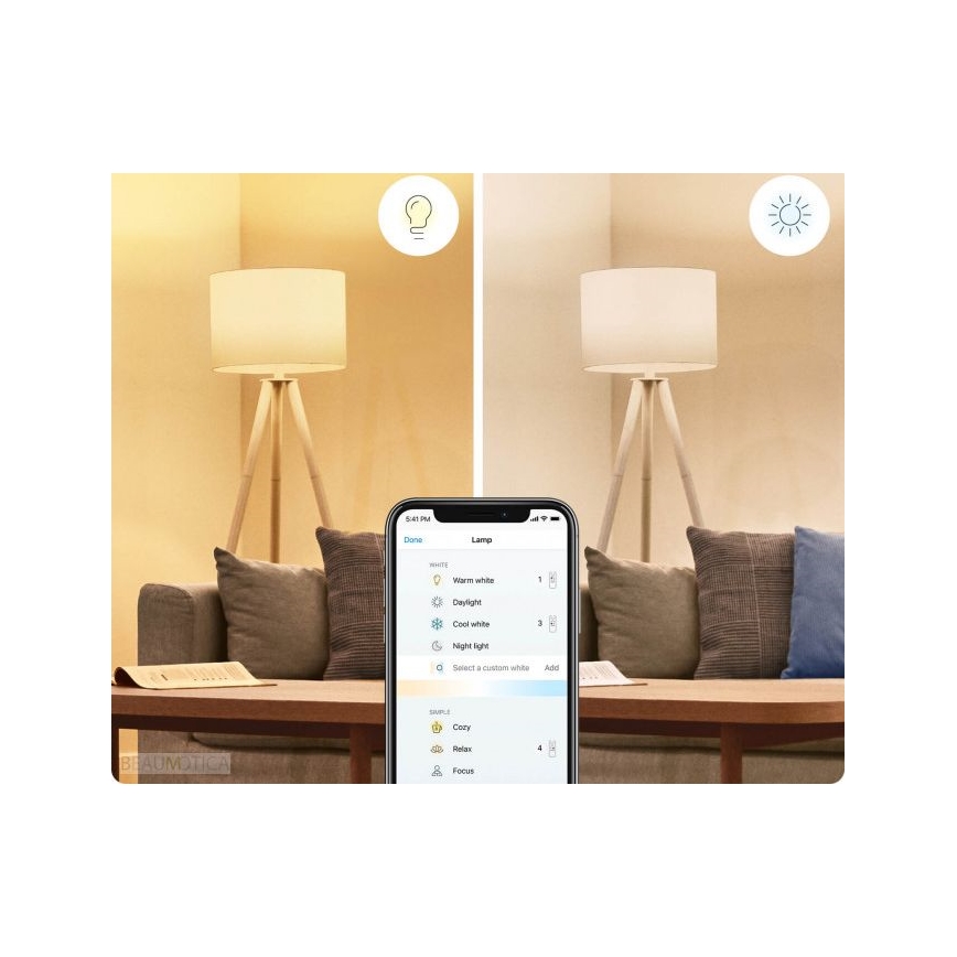 Komplet 2x LED prigušiva sijalica A60 E27/8W/230V 2700-6500K CRI 90 Wi-Fi - WiZ