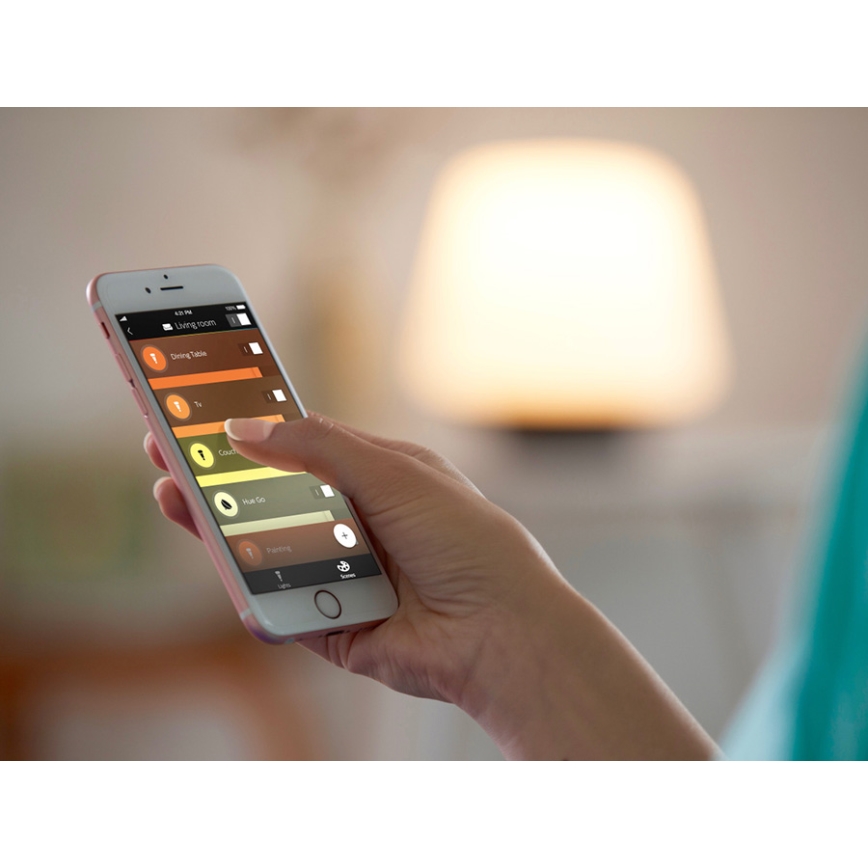Komplet 2x LED prigušiva sijalica Philips Hue WHITE AMBIANCE GU10/4,2W/230V 2200-6500K + Hue bridge