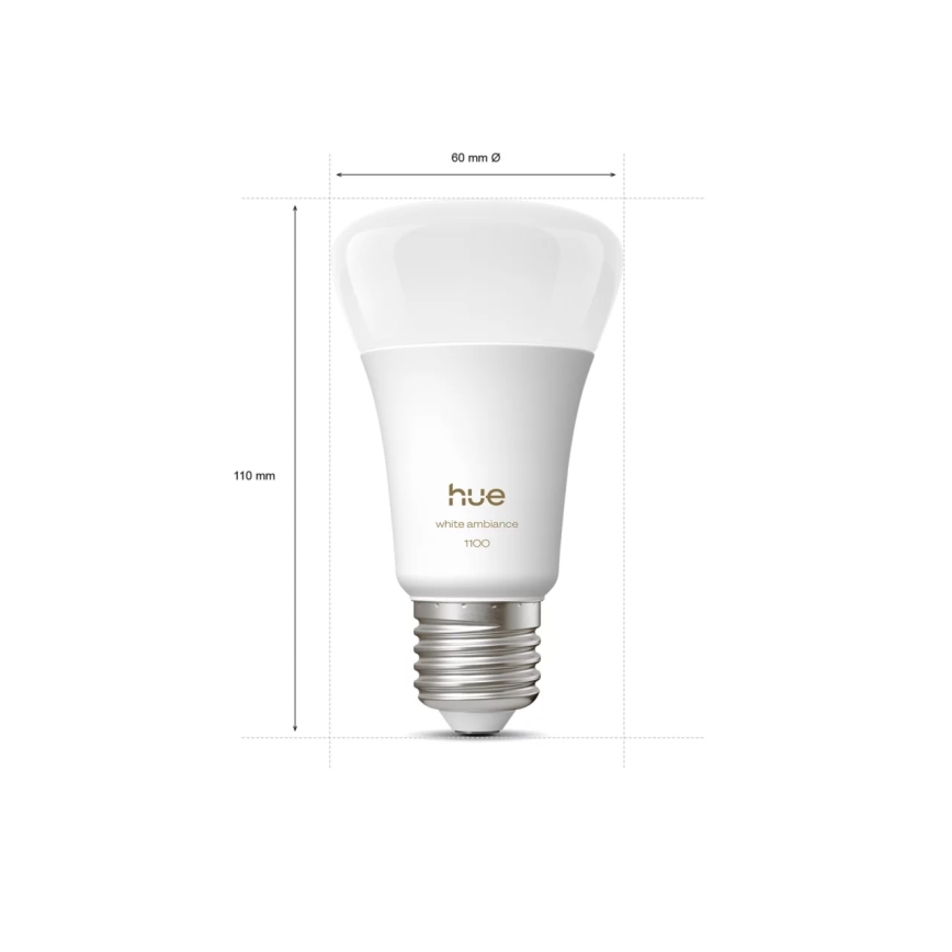 SET 2x LED prigušiva sijalica Philips Hue WHITE AMBIANCE E27/8,1W/230V 1000-20000K