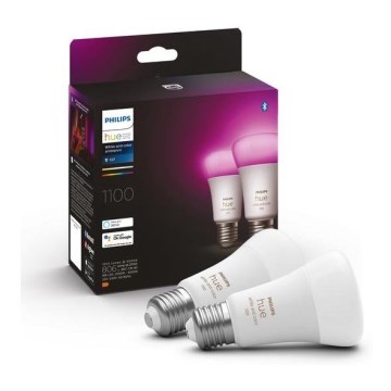 KOMPLET 2x LED prigušiva sijalica Philips Hue White And Color Ambiance A60 E27/9W/230V 2000-6500K