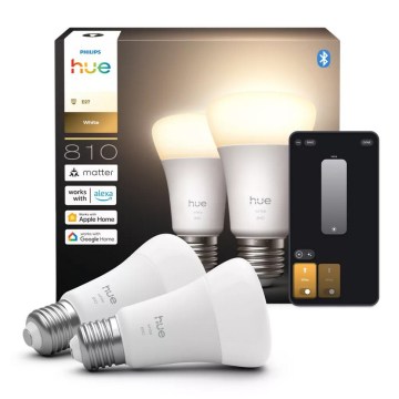 KOMPLET 2x LED prigušiva sijalica Philips Hue WHITE E27/7W/230V 2700K