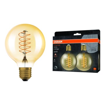 Komplet 2x LED prigušiva sijalica VINTAGE FILAMENT E27/4,8W/230V 2200K - Osram