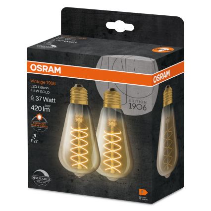Komplet 2x LED prigušiva sijalica VINTAGE FILAMENT E27/7,8W/230V 1800K - Osram