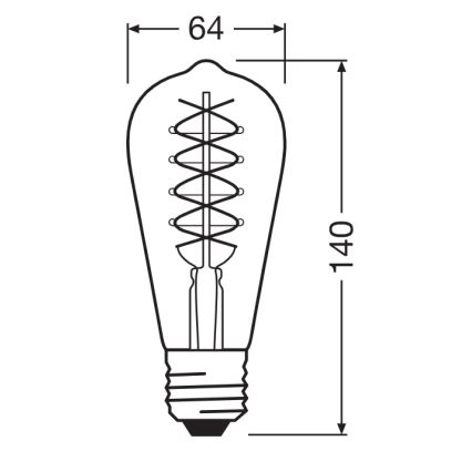 Komplet 2x LED prigušiva sijalica VINTAGE FILAMENT E27/7,8W/230V 1800K - Osram