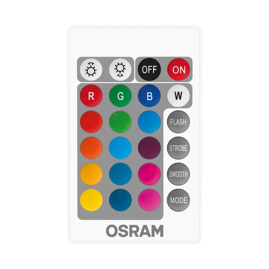 KOMPLET 2x LED RGBW prigušiva sijalica B38 E14/4,9W/230V 2700K + daljinski upravljač - Osram